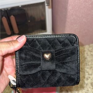 Juicy Couture Velvet Black Quilted Women's Wallet